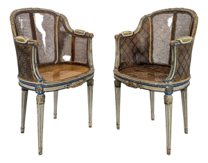 Louis XVI Style Armchairs, Set of 2
