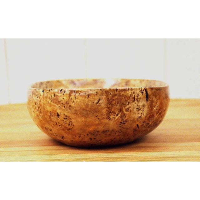 Wood Swedish Curly Birchwood Bowl, 1950s For Sale - Image 7 of 13