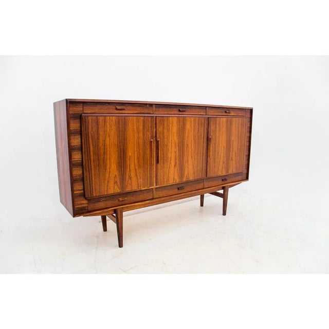 Rosewood Highboard with Drawers, Denmark, 1960s, in Restored conditions. Designed 1960 to 1969