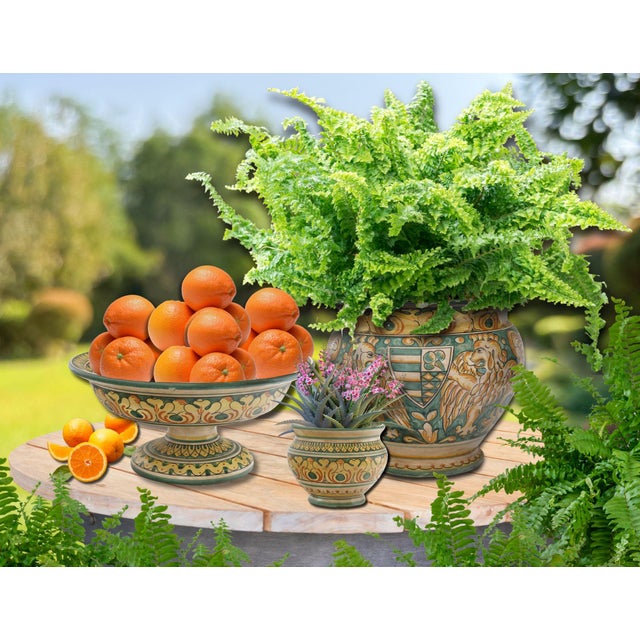 Italian Midcentury Italian Faience Cache Pot For Sale - Image 3 of 5