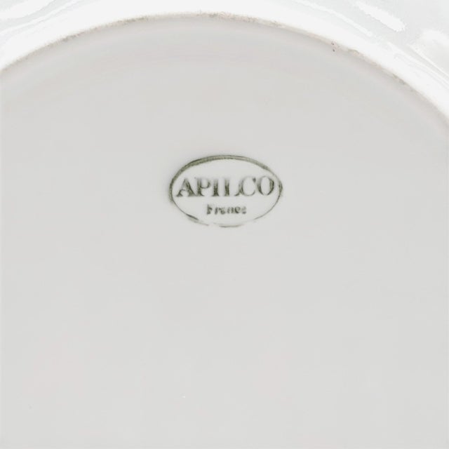 French Apilco Sèvres White Porcelain Appetizer Plates, Set of 9 For Sale - Image 10 of 10