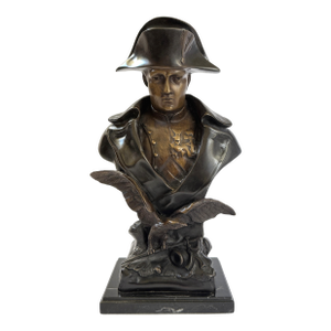 Napoleon Bonaparte Bronze Bust, Signed Ruffony - 13" H