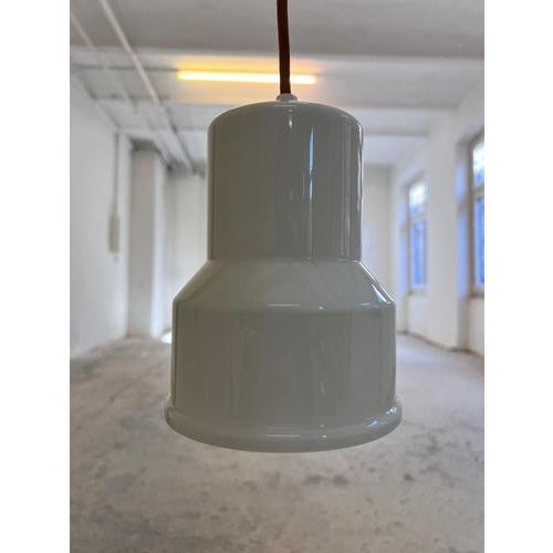 Holmegaard White Glass Pendant Lamp by Sidse Werner for Holmegaard For Sale - Image 4 of 11