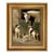 "Dog and Horse at Stable" Contemporary Reproduction Print on Canvas, Framed, 11.5 X 13.5 For Sale