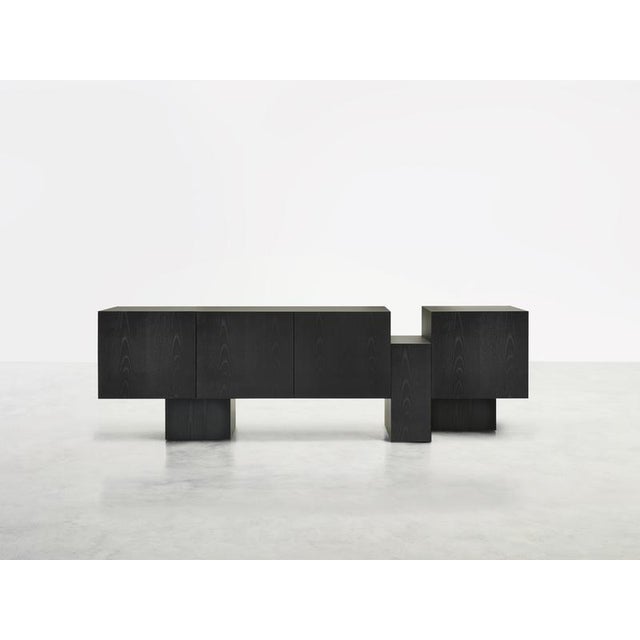 Dolmen sideboard by somaschini dimensions: w 234 x d 50 x h 71 cm materials: plywood structure and doors with workmanship...