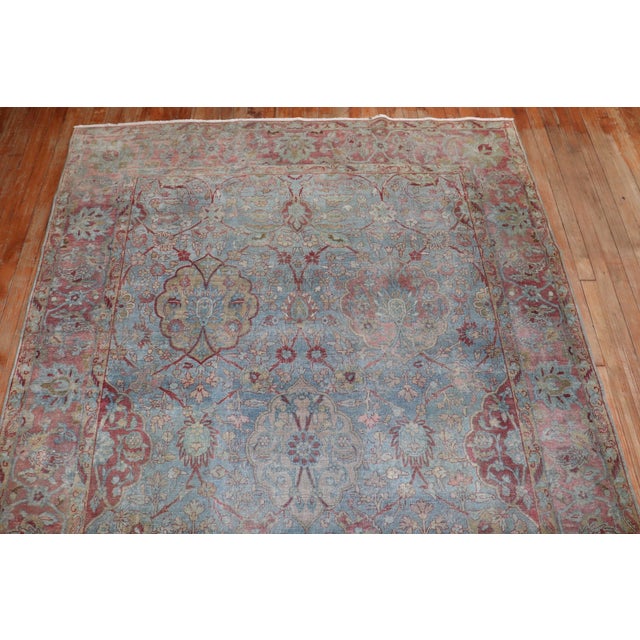 Late 19th Century Antique Zabihi Collection Persian Yazd Carpet - 5'11" x 8'9" For Sale - Image 5 of 9