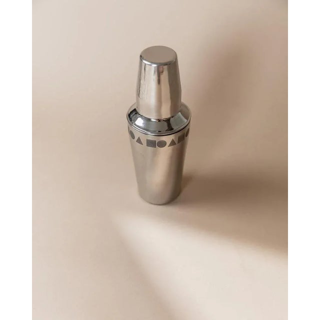 Vintage Geometric Cocktail Mixer in Stainless Steel, Italy, 1980s For Sale - Image 5 of 11