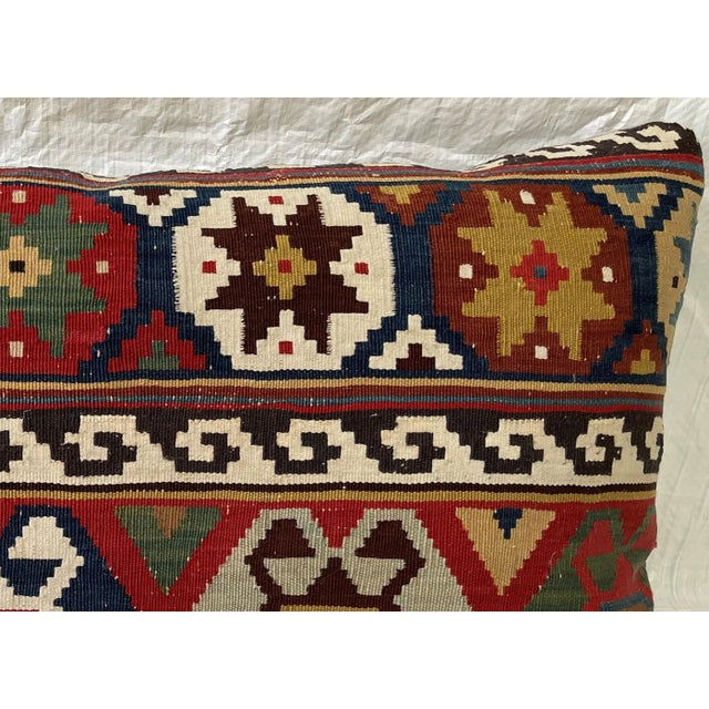 Tribal Contemporary Pillow Made From 19th Century Tribal Ghashghai For Sale - Image 3 of 4