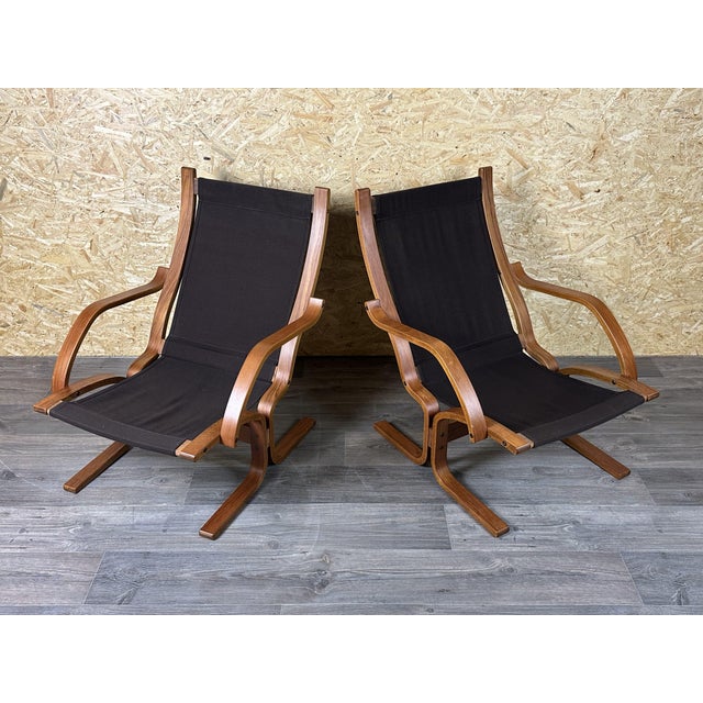 Easy Chair Leather Chairs from Westnofa, Norway 1960s, Set of 2 For Sale - Image 6 of 18