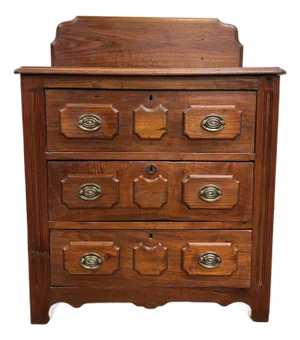 Antique 19th Century Victorian Carved Washstand Chest Commode