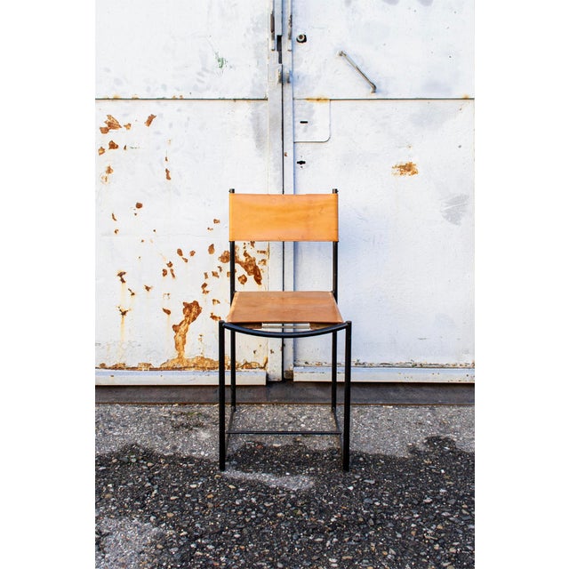 Spaghetti Chairs with Hide Leather Seats by Giandomenico Belotti for Alias, Italy, 1979, Set of 6 For Sale - Image 3 of 9