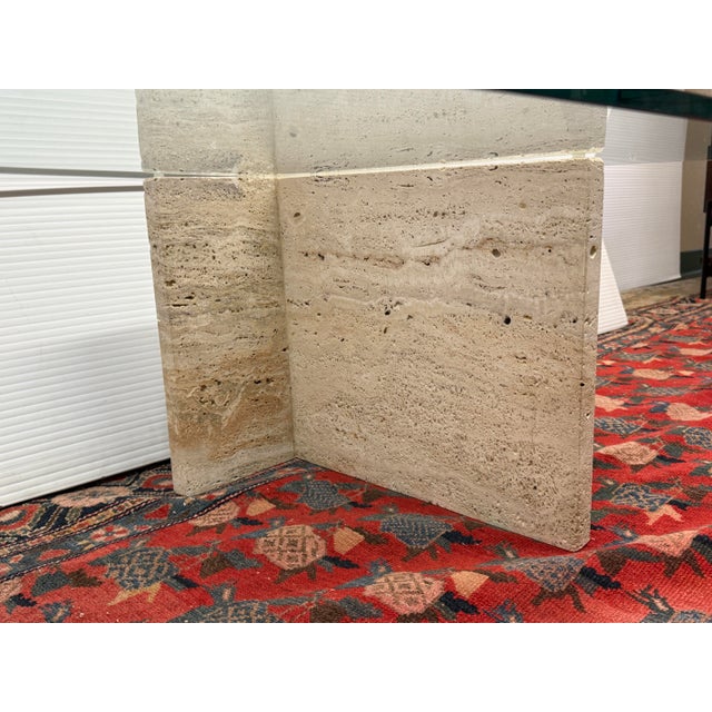 Post Modern Travertine Coffee Table For Sale - Image 10 of 11