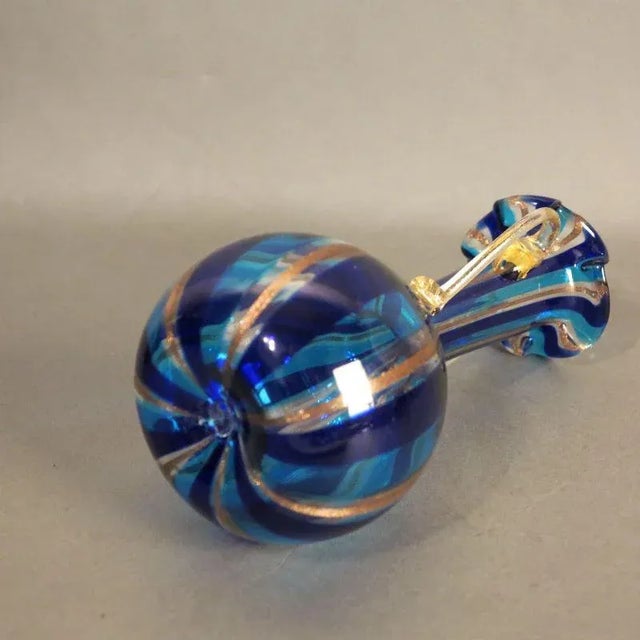 Gold Inlaid Murano Glass Vase, 1950s For Sale - Image 4 of 7