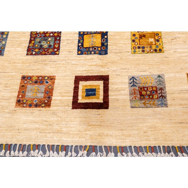 Contemporary Gabbeh Rug 4'11'' X 6'7'' For Sale - Image 10 of 10