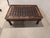 Rustic Late 20th Century Repurposed Indian Courtyard Door Coffee Table With Hand-Forged Iron Hardware & Glass Top For Sale - Image 3 of 6