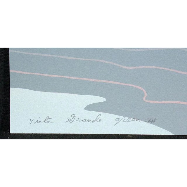 1980s "Vista Grande Green" Minimalist Triptych Serigraph Landscape by Scott Nellis - Set of 3 For Sale - Image 10 of 11