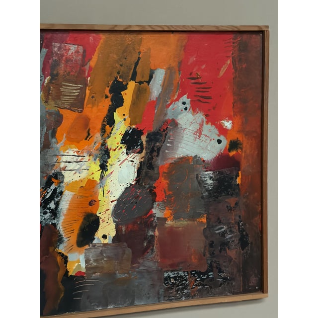 Kulo Green, Composition, 1950s, Oil Painting on Panel, Framed For Sale - Image 7 of 18