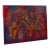 Jack Beckemeyer 1976 Large Red Blue Orange and Yellow Printed Acetate Painting For Sale