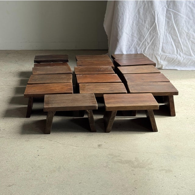 Small Stool in Teak, 1980s For Sale - Image 6 of 18