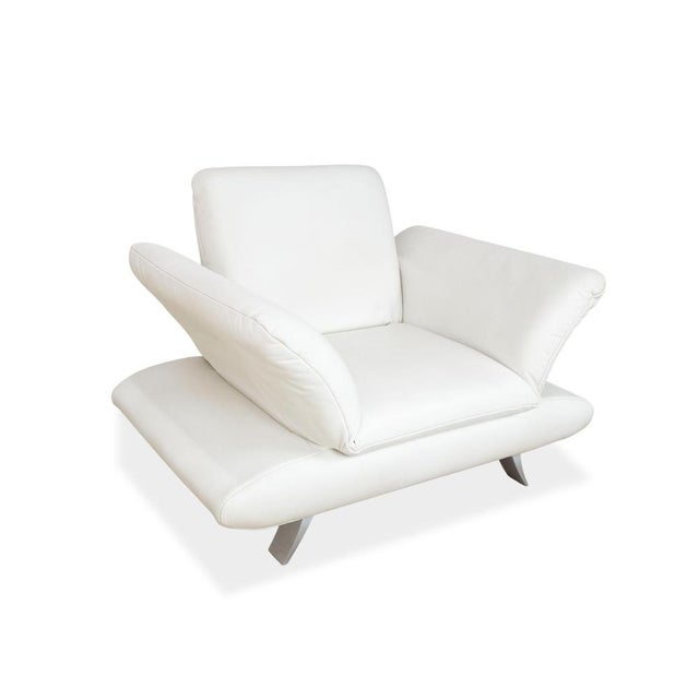 Modern Cream Leather Rossini Armchair with Manual Function from Koinor For Sale - Image 3 of 14