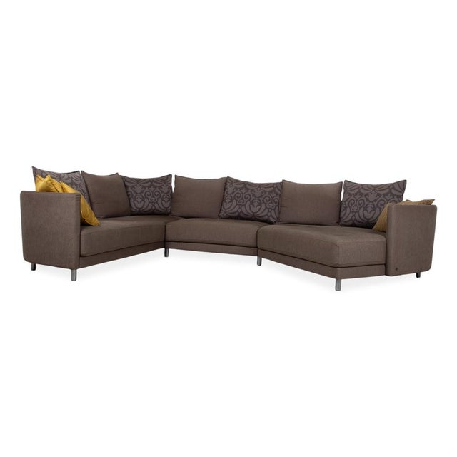 Onda Fabric Corner Sofa in Grey with Rounded Back by Rolf Benz For Sale - Image 13 of 13