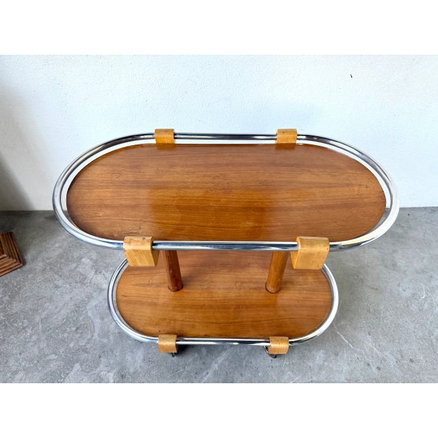 Maison Lecan presents this Art Deco serving trolley from the 1930s and 1940s, with Bauhaus-inspired lines. This elegant...