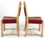 Mid-Century Modern 1960s Set 8 Danish Mid Century Dining Chairs Carved Oak & Striped Upholstery For Sale - Image 3 of 9