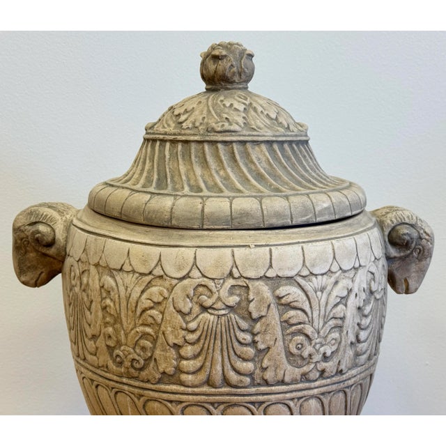 Plastic Oversized Rams Head Urn For Sale - Image 7 of 11