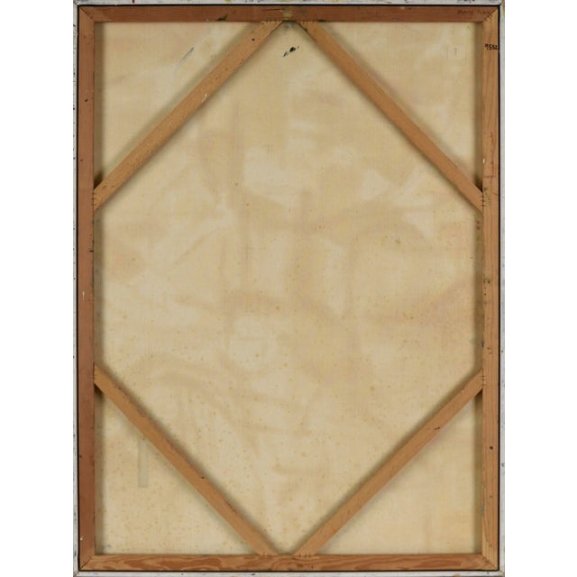 Blue "Visions of the Metropolis #1" Spheres in Downtown Original Oil by Travis Flack For Sale - Image 8 of 8