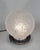 Verreries des Hanots A beautiful French art deco lamp made around 1930 in wrought iron with a globe in molded-pressed...