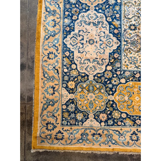 Early 20th Century Circa 1900 Persian Tabriz Medallion Palace Rug For Sale - Image 5 of 6