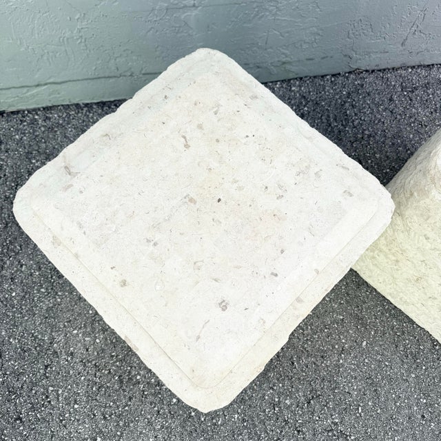 Stone Postmodern Tessellated Stone Swivel Top Side Table With Storage - A Pair For Sale - Image 7 of 10