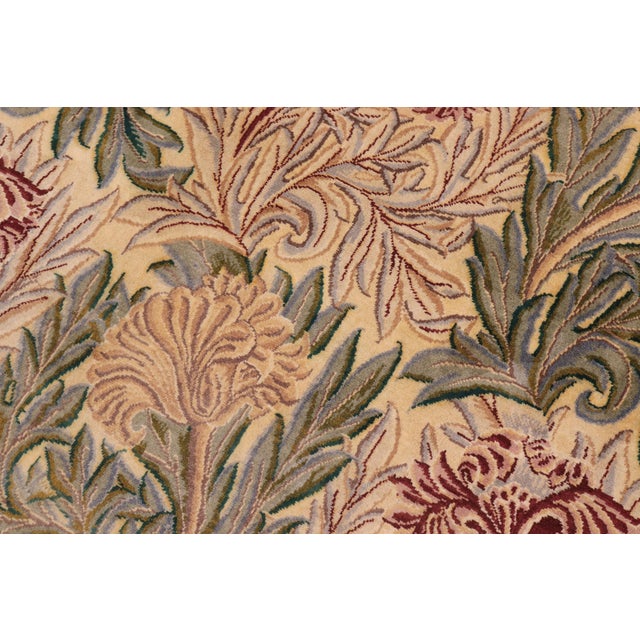 Boho Chic Tulip Pak-Persian Gold/Green Wool Rug - 10'1'' X 14'1'' For Sale In New York - Image 6 of 8