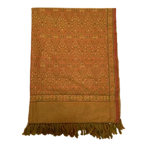 Vintage Indian Decorative Wool Jacquard Throw