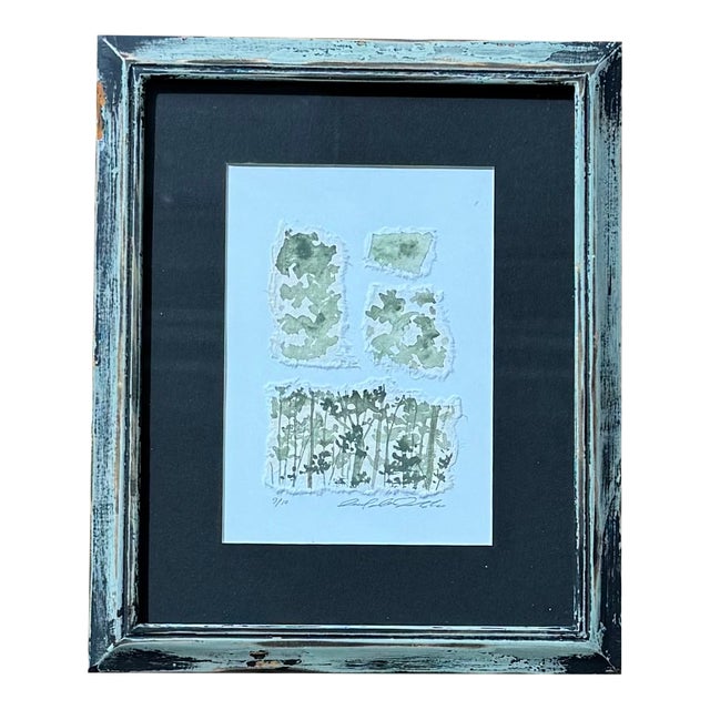Contemporary Laurel Dawn Watercolor Botanical Study, Framed For Sale