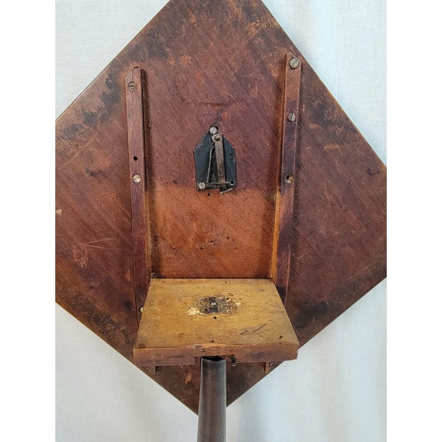 Brown Antique Early 19th Century Queen Anne Mahogany Square Tilt-Top-Accent Table For Sale - Image 8 of 12