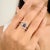 Modern Blue Sapphire Diamond Spiral Spring Band Ring Gift for Her in 14K Gold featuring natural blue sapphire of 0.99...