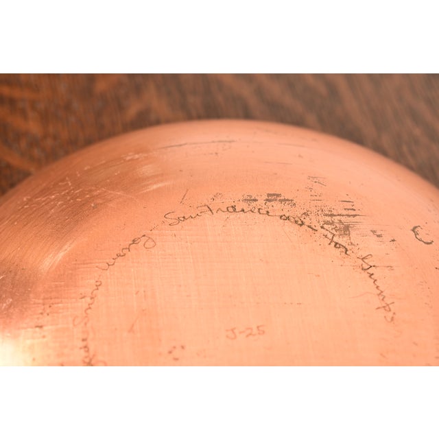 Jade Snow Wong Mid-Century Modern Copper Enamel Bowl, Circa 1950s For Sale In South Bend - Image 6 of 9
