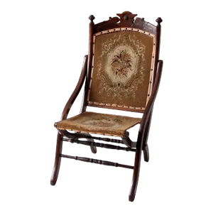 Eastlake Victorian Tapestry Folding Chair