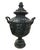 Elevate your interior or garden decor with this striking pair of vintage cast iron urns, featuring exquisite classical...