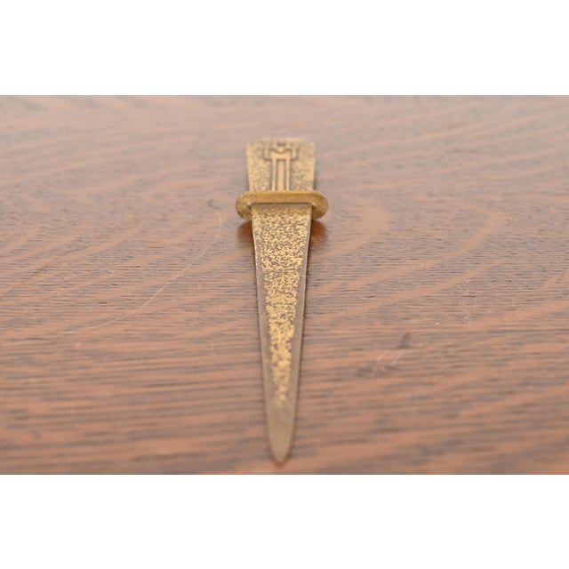 Silver Crest Arts & Crafts Bronze Letter Opener For Sale In South Bend - Image 6 of 11