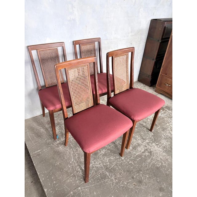 Afromosia Teak and Cane Dining Chairs from G-Plan, Set of 4 For Sale - Image 6 of 10