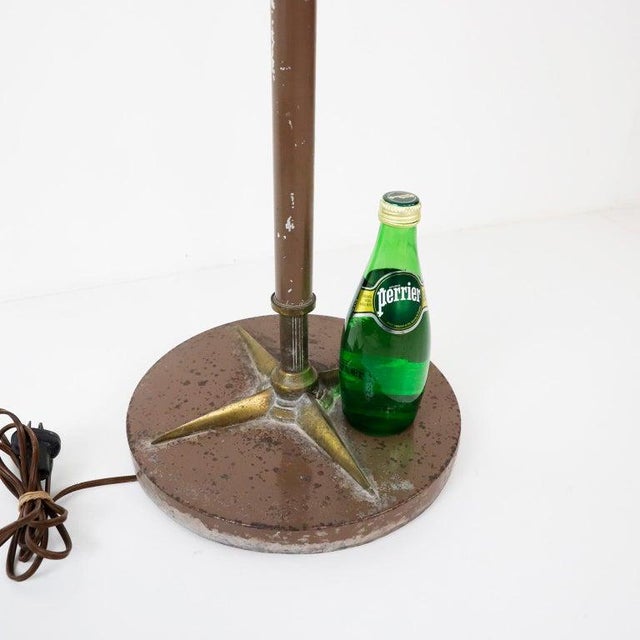 Circa 1930s Art Deco Brass Detail Floor Lamp For Sale - Image 6 of 8