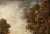 Rich and detailed country landscape by an unknown artist (19th Century). A grove of large oak trees is carefully rendered...