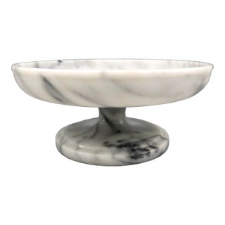 Vintage Marble Pedestal Compote For Sale