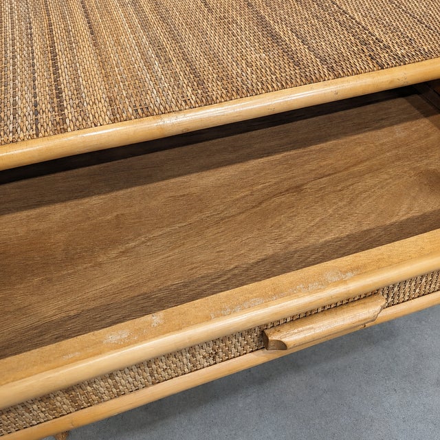 Vintage Bamboo and Rattan Desk, 1980s For Sale - Image 6 of 8