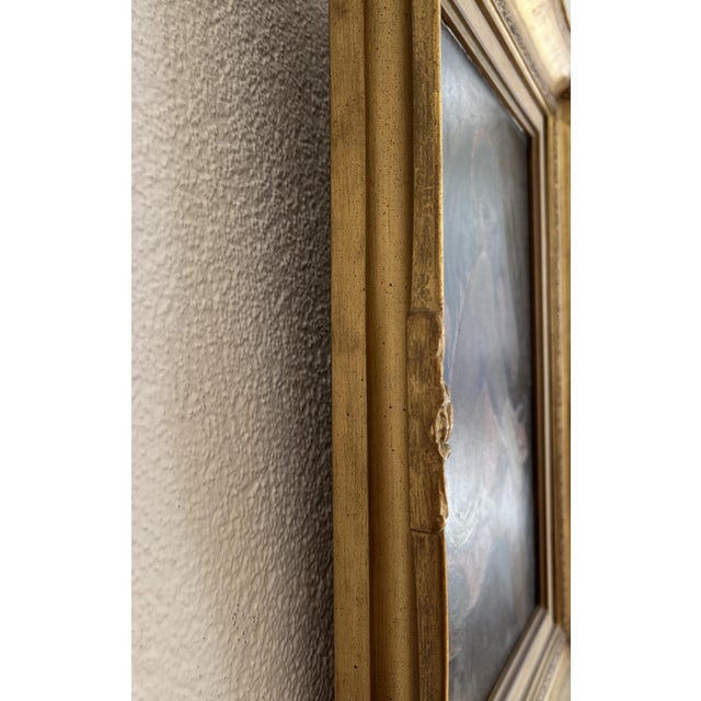 Emile Chambon, Jeune fille assise avec un petit miroir, 1950, Oil on Cardboard, Framed For Sale - Image 9 of 16