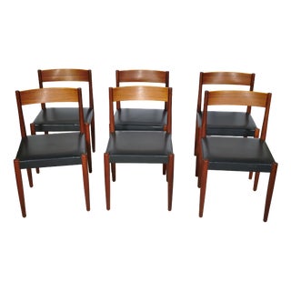 Mid-Century Danish Dining Chairs in Teak from Frem Røjle, 1971, Set of 6 For Sale