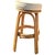 Rattan Double Strand Arched Barstool With Ivory Upholstered Plush Seat, Pair For Sale - Image 9 of 12
