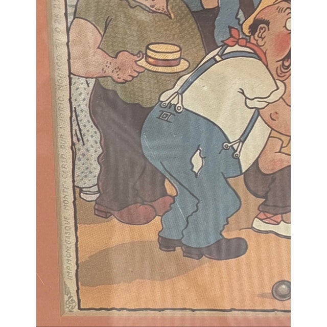 1950 Original French Lithograph Fanny by Albert Dubout, Framed For Sale - Image 11 of 12